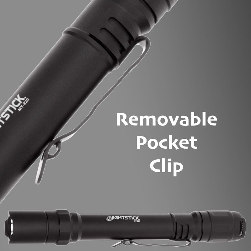 Nightstick MT-220 Mini-TAC PRO Metal Multi-Function LED Flashlight-2 AA, 6-Inch, Black - Image 2